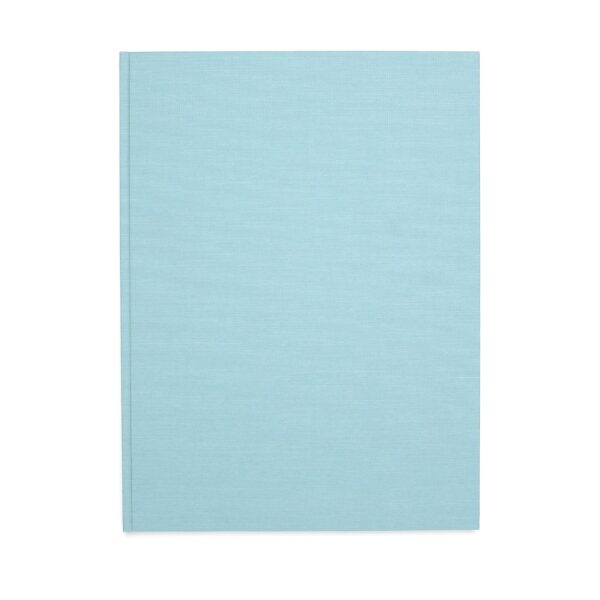 large light blue guest book