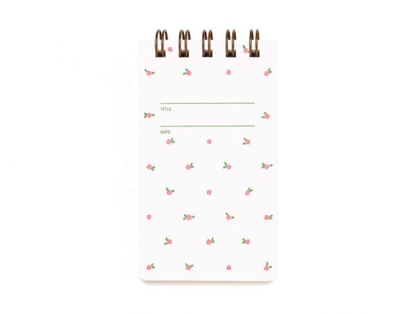 Compact Floral Pink Notebook