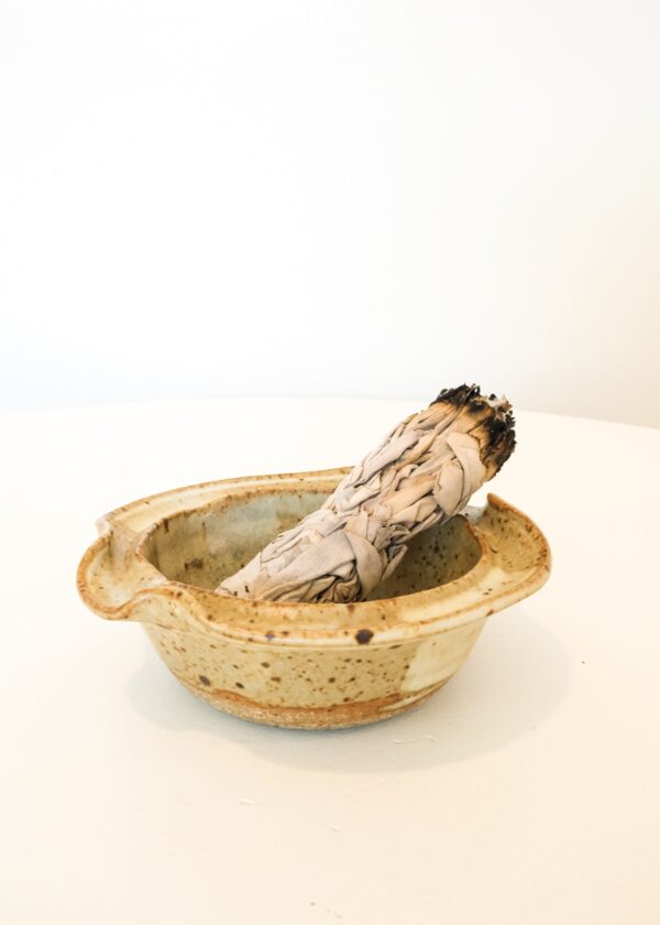 Handcrafted Speckled Pottery Ashtray