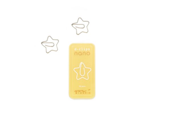 plastic star-shaped paper clips