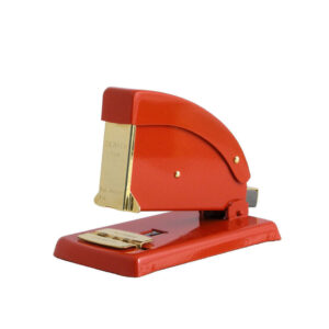 orange and gold desktop stapler