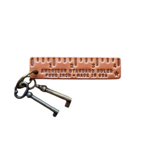 Leather Key Ring with Ruler