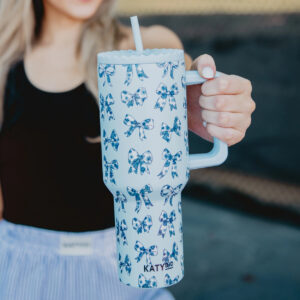 40 oz decorative bow tumbler