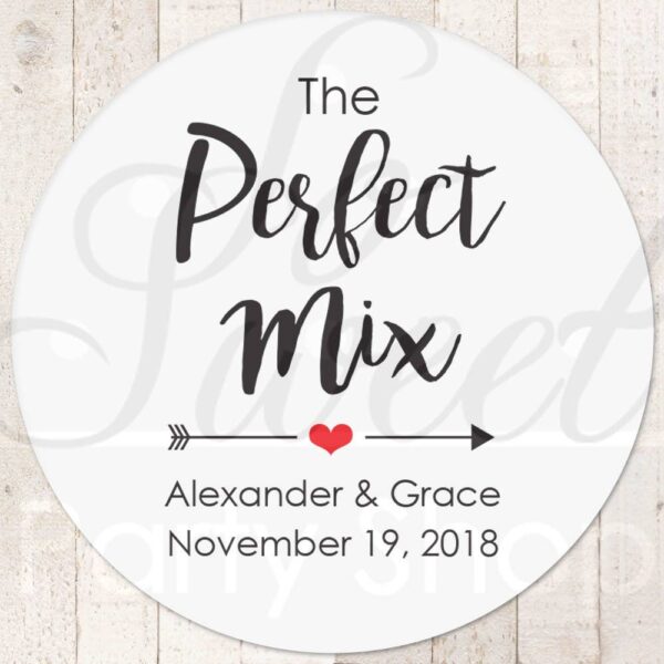 Wedding Favor Treat Bag Sticker Set