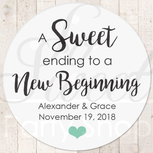 Wedding Favor Treat Stickers Set