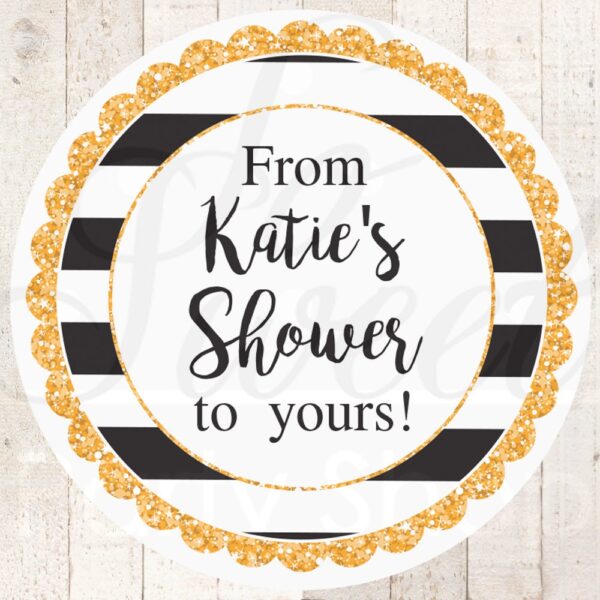 Shower Favor Sticker Labels Set of 24