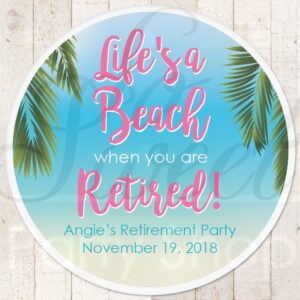 Retirement Party Favor Stickers Set of 25