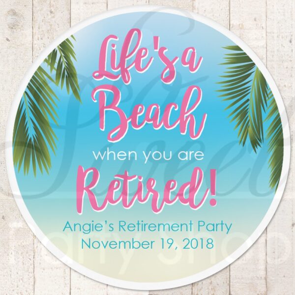 Retirement Party Favor Stickers Set of 25