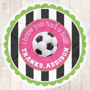 Sports Theme Birthday Favor Sticker Labels Set of 24
