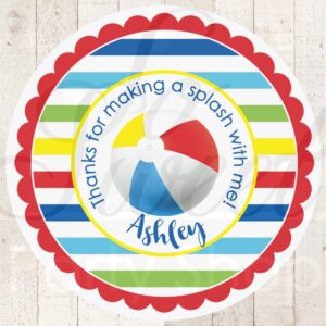 Summer Party Favor Stickers Set of 24