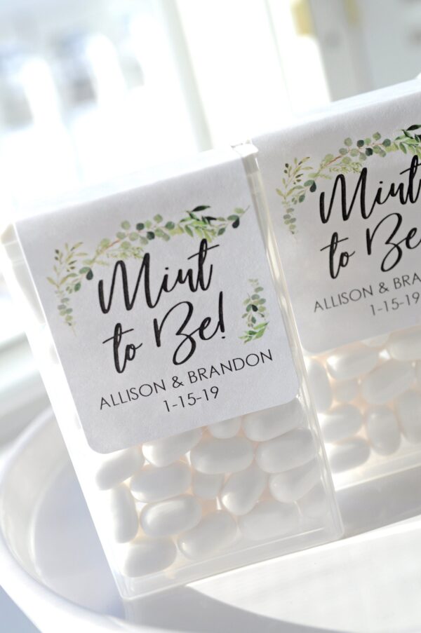 Wedding Favor Mint Labels - Greenery Leaf Set of 24 - Image 5