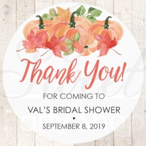 Fall Wedding Favor Stickers Set of 24