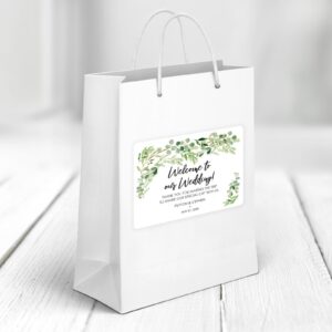 thank you stickers greenery leaves set of 12