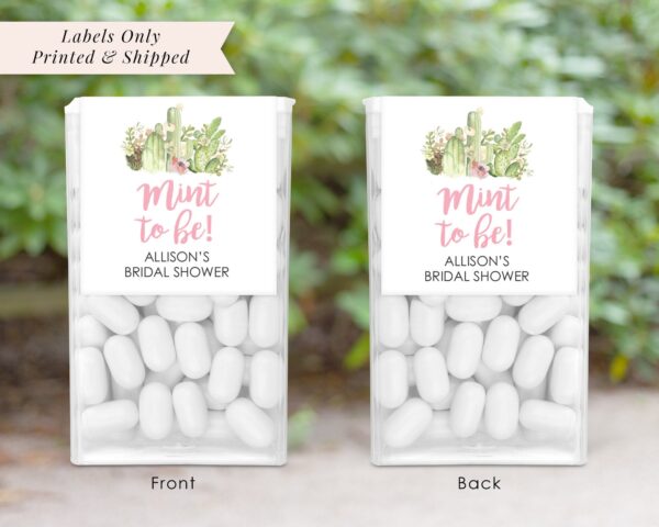 succulent wedding favor labels set of 24