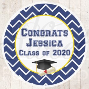 graduation party favors stickers set of 24