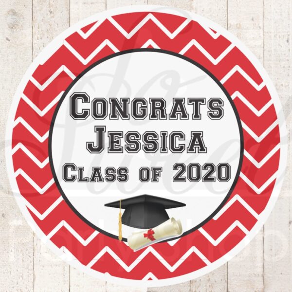 graduation party favors stickers set of 24 labels - Image 3