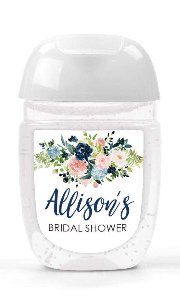 wedding favor hand sanitizer labels floral design set of 30 - Image 2