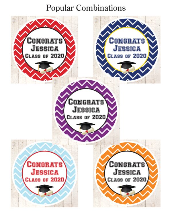 graduation party favors stickers set of 24 labels - Image 4
