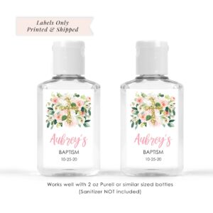 Baptism Hand Sanitizer Favor Labels Set of 20