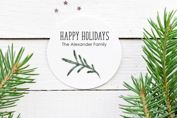 holiday sticker labels
