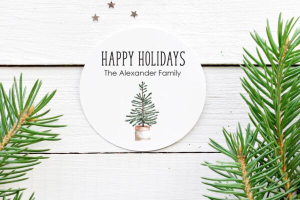 holiday sticker labels
