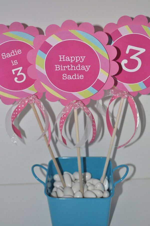 Birthday Favor Sticker Labels Set - Image 2