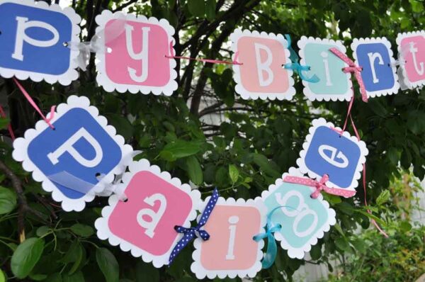 whale themed first birthday stickers set of 24 - Image 2