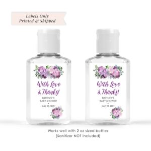 Baby Shower Sanitizer Favor Labels Set of 20