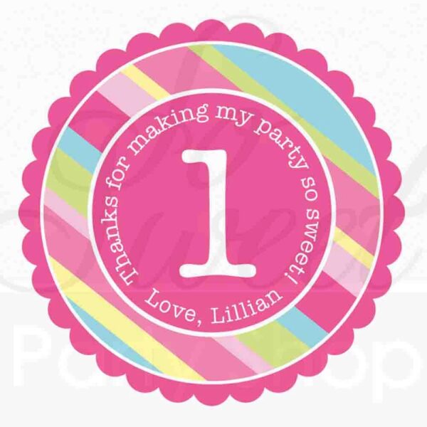 Birthday Favor Sticker Labels Set - Image 3