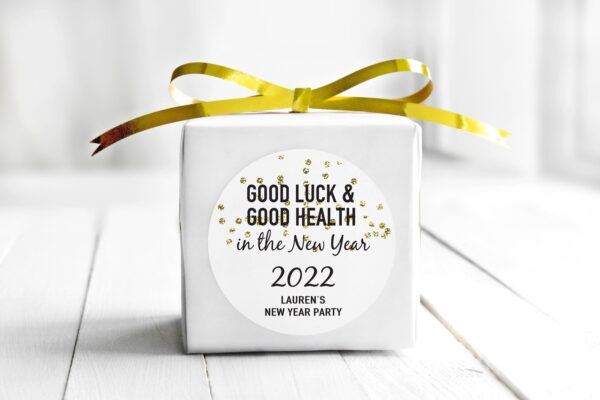 New Year Celebration Stickers Set