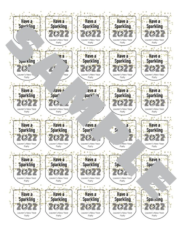 New Year's Celebration Labels Set - Image 2