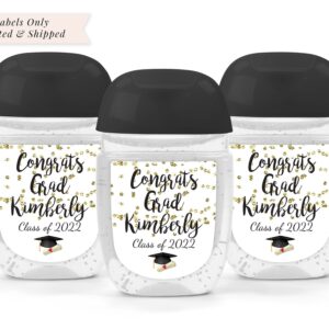 Graduation Sanitizer Labels Set of 30