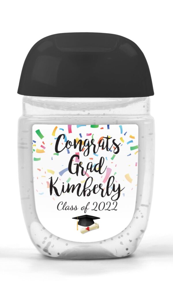 graduation party favors colorful stickers and confetti set of 30 labels