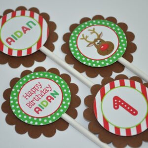 Winter Birthday Party Favor Sticker Labels Set of 24