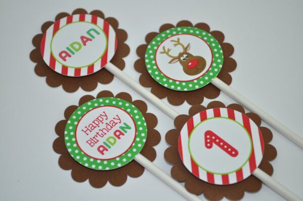 Winter Birthday Party Favor Sticker Labels Set of 24