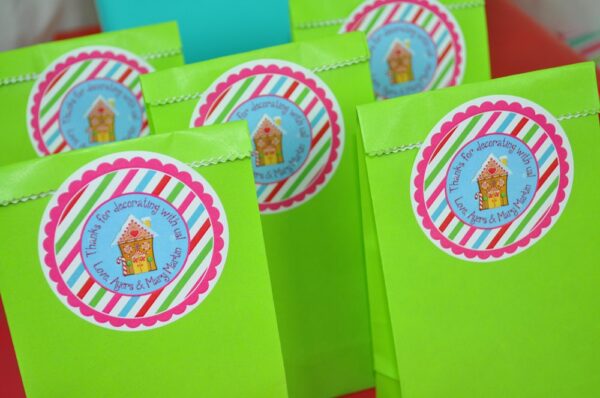 Holiday Party Favor Sticker Labels Set of 24 - Image 3