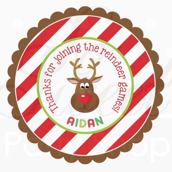 Winter Birthday Party Favor Sticker Labels Set of 24 - Image 3