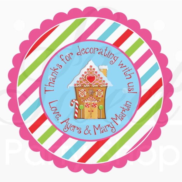 Holiday Party Favor Sticker Labels Set of 24 - Image 4