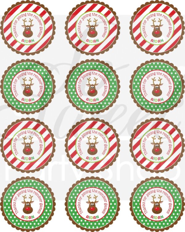 Winter Birthday Party Favor Sticker Labels Set of 24 - Image 4