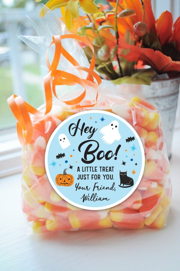 Halloween party treat bag stickers set of 24