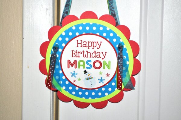 Winter Birthday Party Sticker Labels Set of 24 - Image 2