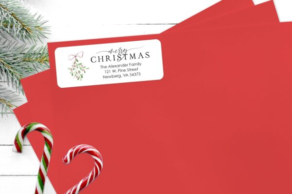 holiday address labels and seals set of 60