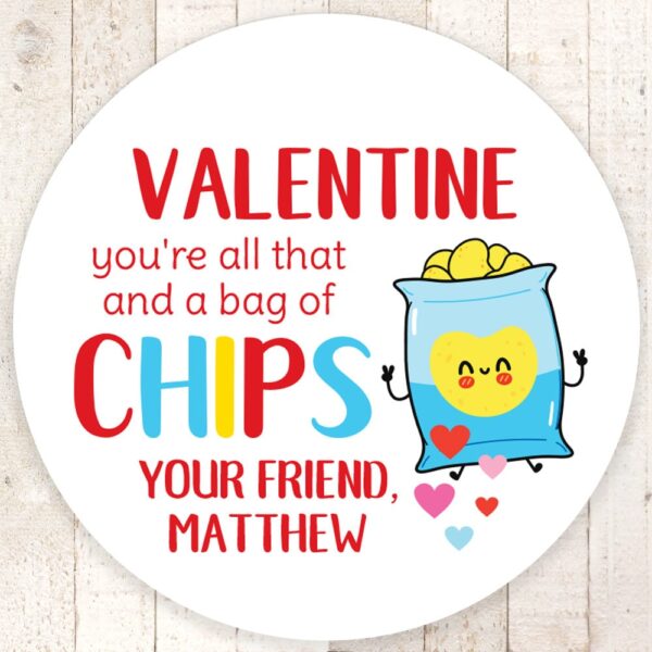 Valentine Treat Bag Stickers Set