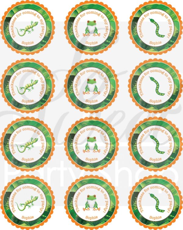 Reptile Theme Party Decorations Set of 24 - Image 4