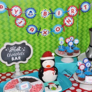 Penguin-themed Beverage Labels Set of 10