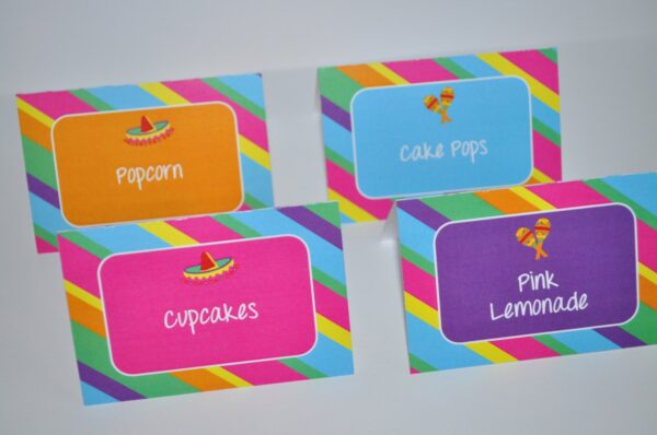 Fiesta Birthday Beverage Labels Set of 10 - Image 3