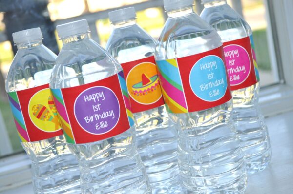Fiesta Birthday Beverage Labels Set of 10 - Image 4