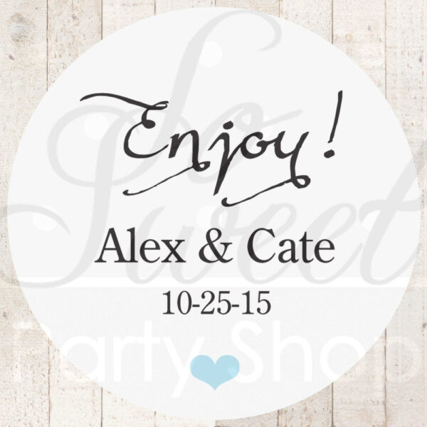 Personalized Party Favor Stickers Set