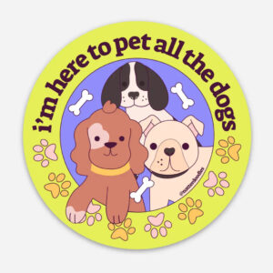 Pet All the Puppies Sticker
