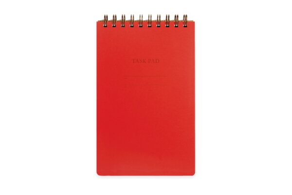 notebook with warm red cover
